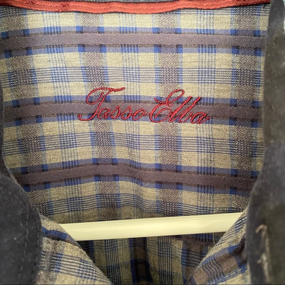 Tasso Elba men’s button down cotton shirt in size medium 15-15” - Picture 3 of 11